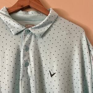 Callaway Men's Blue AOP Golf Shirt | Size XXL